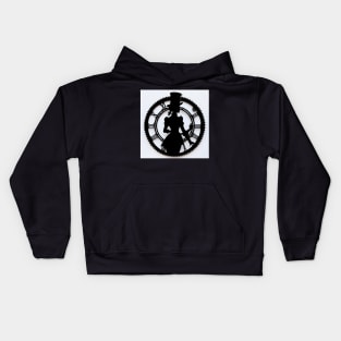 Steampunk silhouette Kids Hoodie